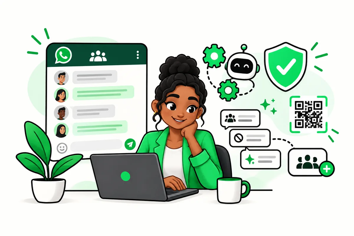 Ilustração: Administre grupos do WhatsApp no piloto automático